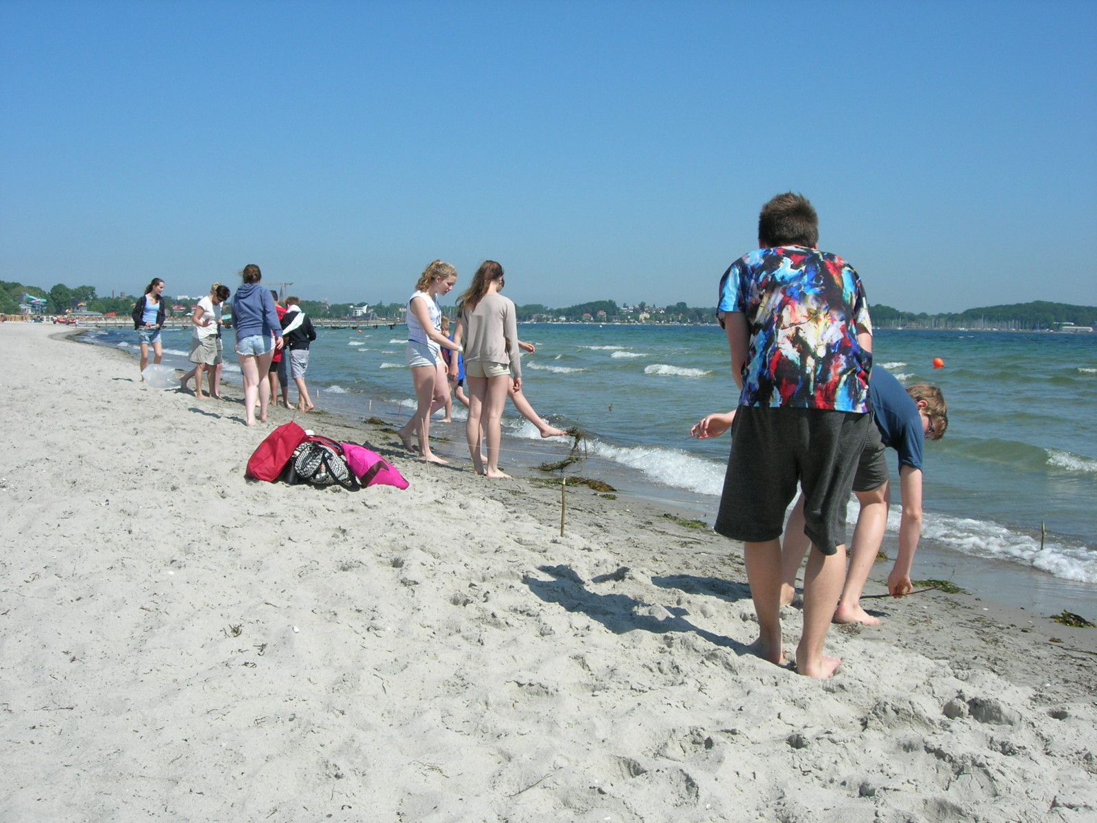 Probennahme am Eckernförder Strand